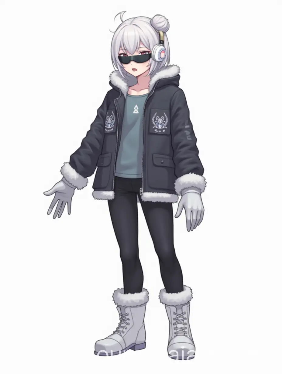Girl-in-Winter-Gear-with-Gloves-Goggles-and-Headphones-Standing-Outdoors