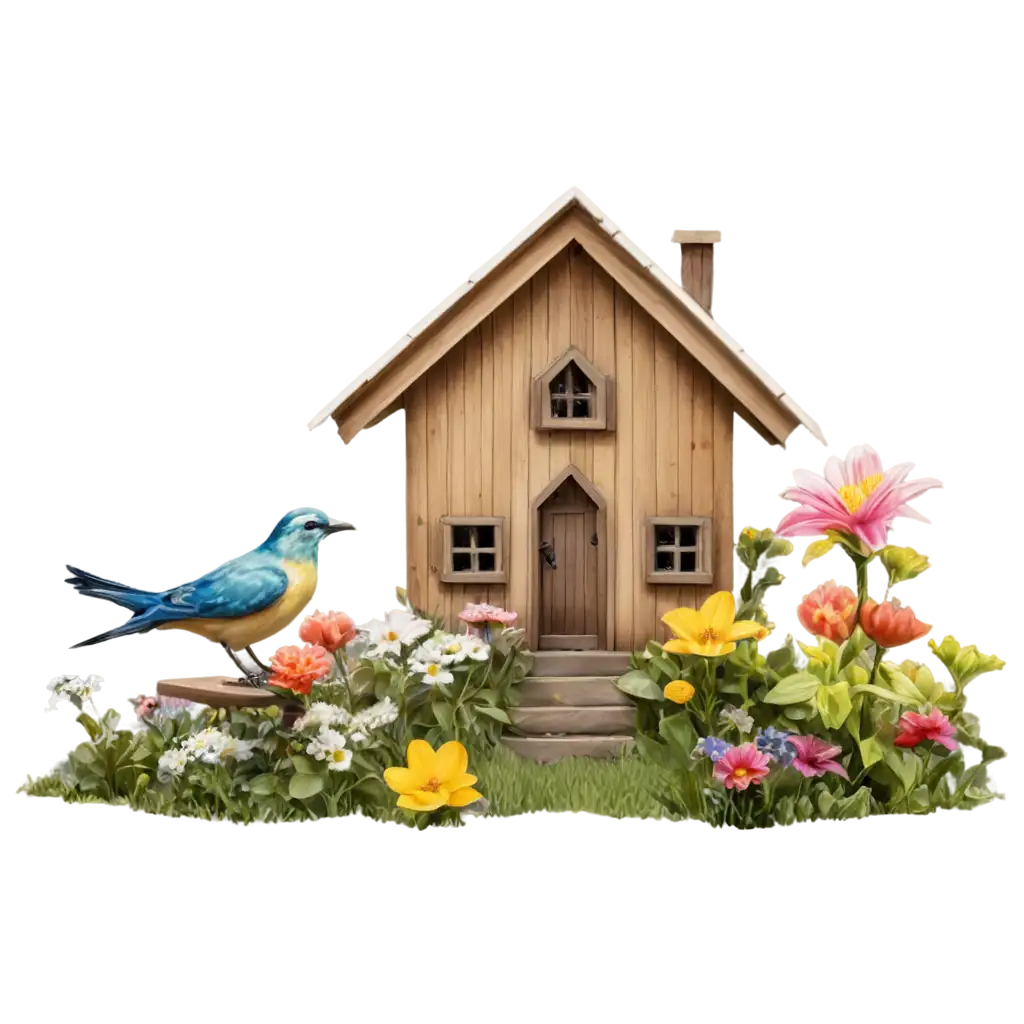 Flower-Garden-andSEO-PNG-Image-Analysis-Bird-House-PNG-HighQuality-Transparent-Image-for-Your-Creative-Projects