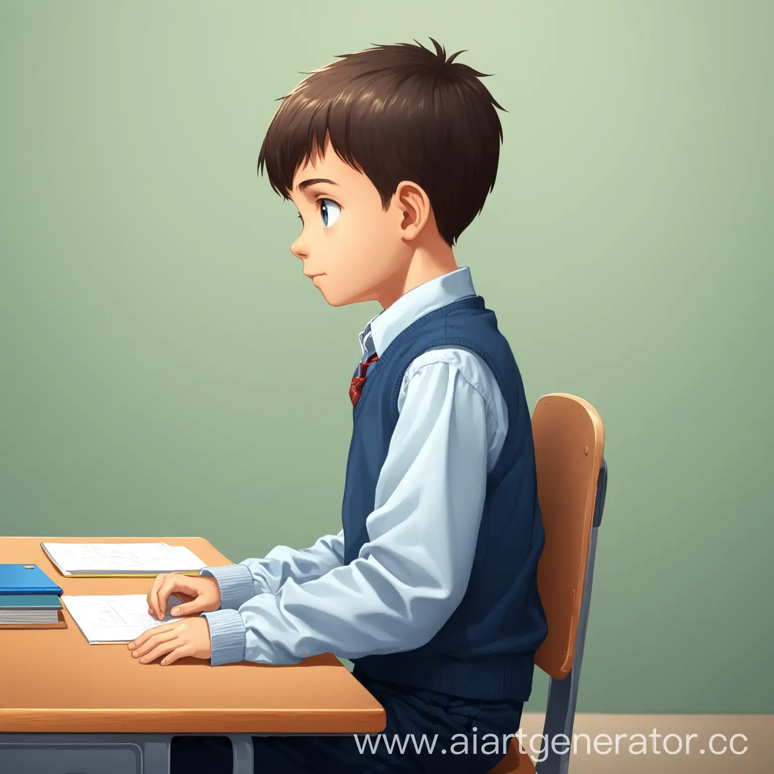 Young-Student-Sitting-at-Desk-with-Proper-Posture