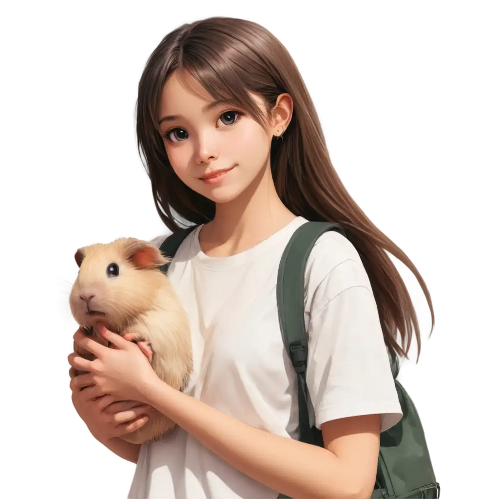 Young-Anime-Girl-with-Guinea-Pig-on-Shoulder-PNG-Delightful-Illustration-for-Anime-Fans