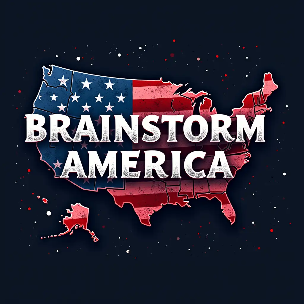 Create a beautiful and attractive typography for my 'Brainstorm America'