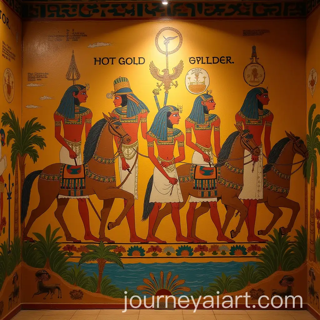 Pharaonic-Art-Mural-with-Pharaohs-Princes-and-Nile-River