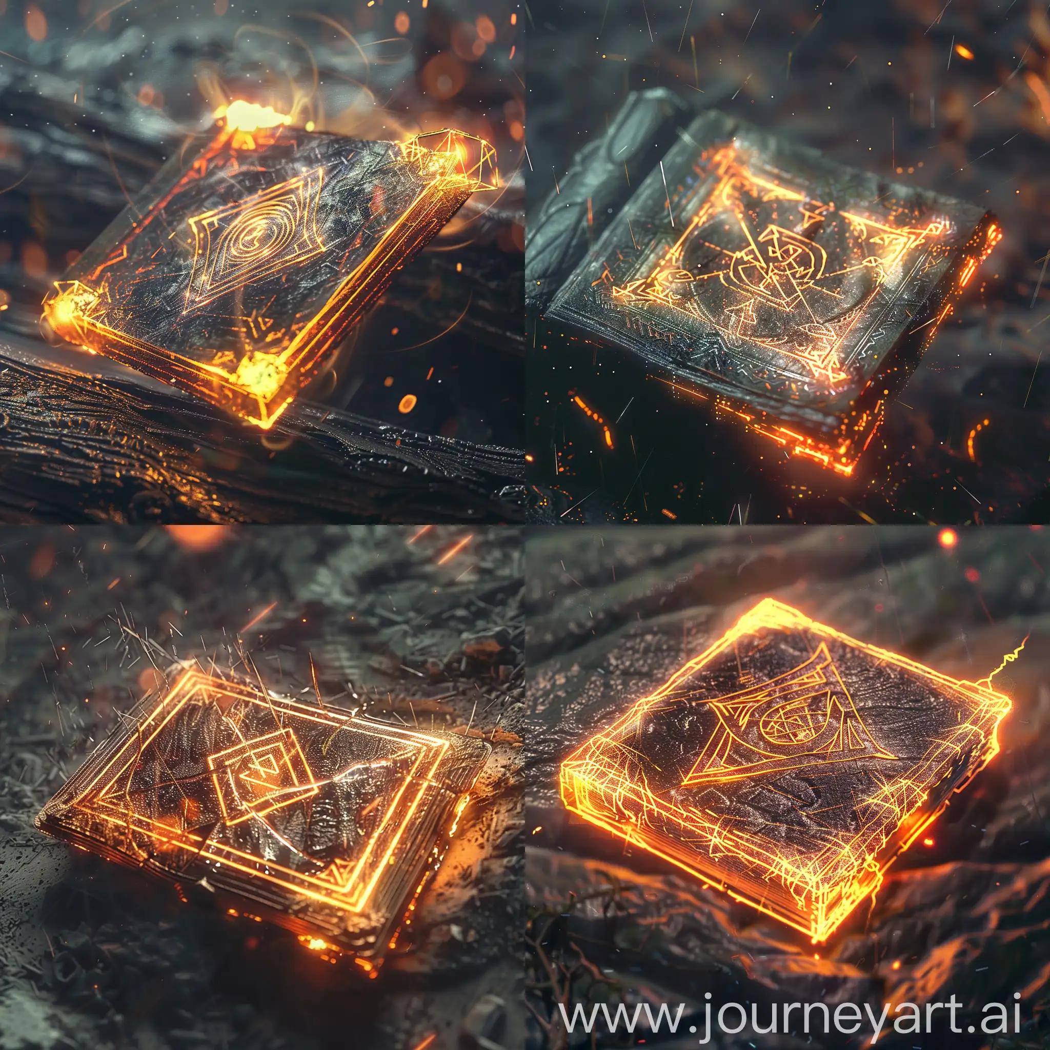 Fantasy-Story-Logo-with-Glowing-Symbol-and-Mystical-Runes