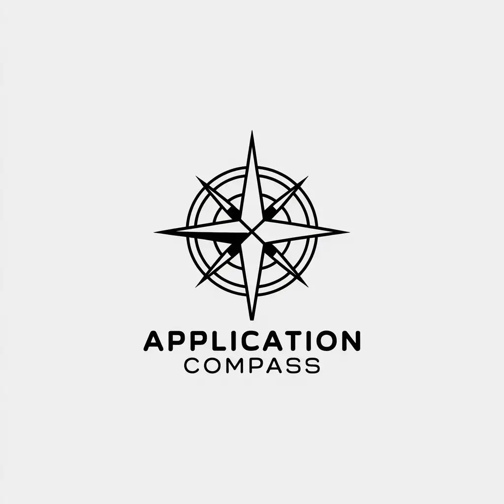 LOGO-Design-for-Application-Compass-Wind-Vane-Symbol-in-Minimalistic-Style