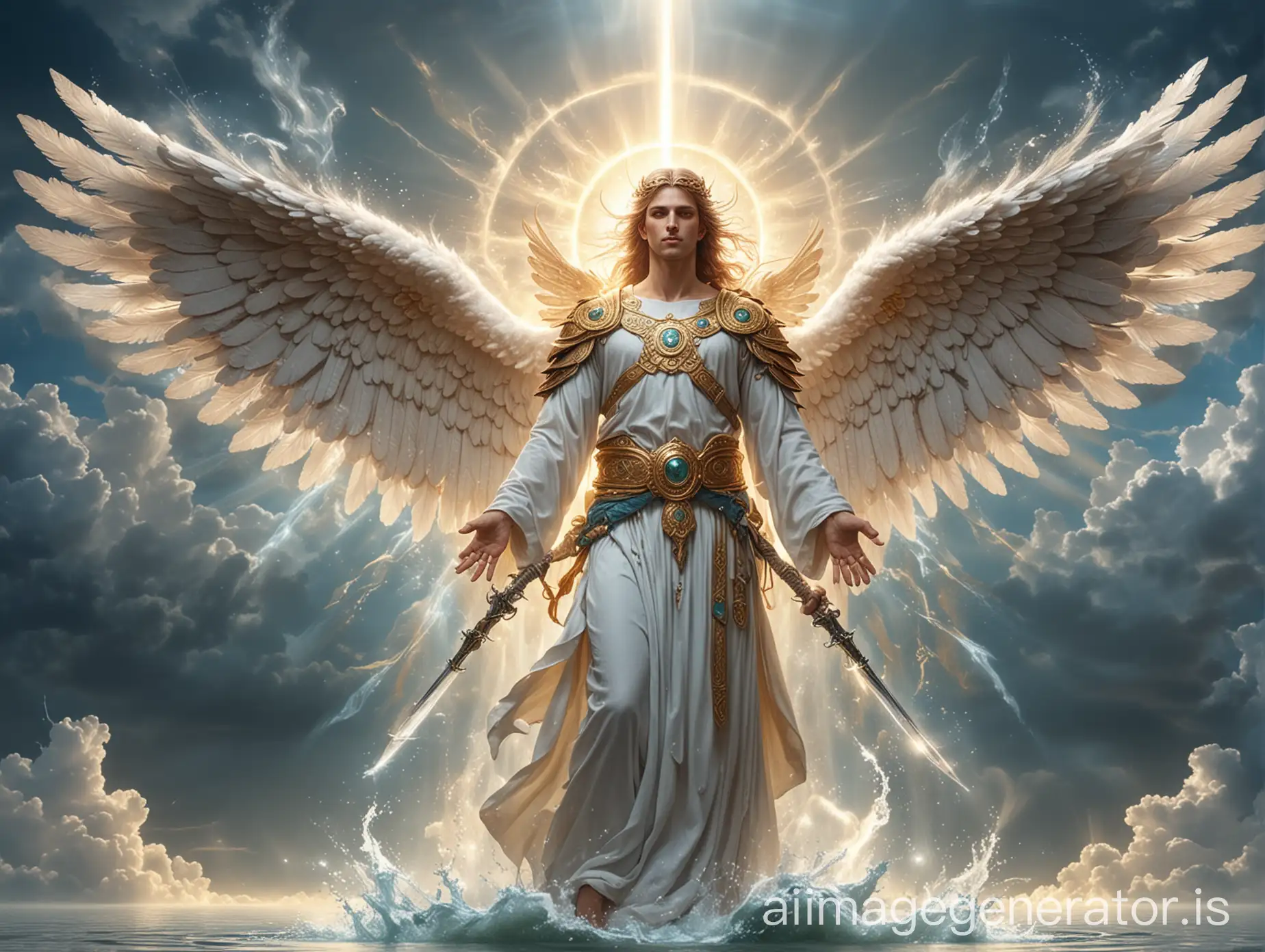 Angelic-Warrior-with-Four-Seraphim-Wings-and-Sacred-Sword-in-Heavenly-Sky