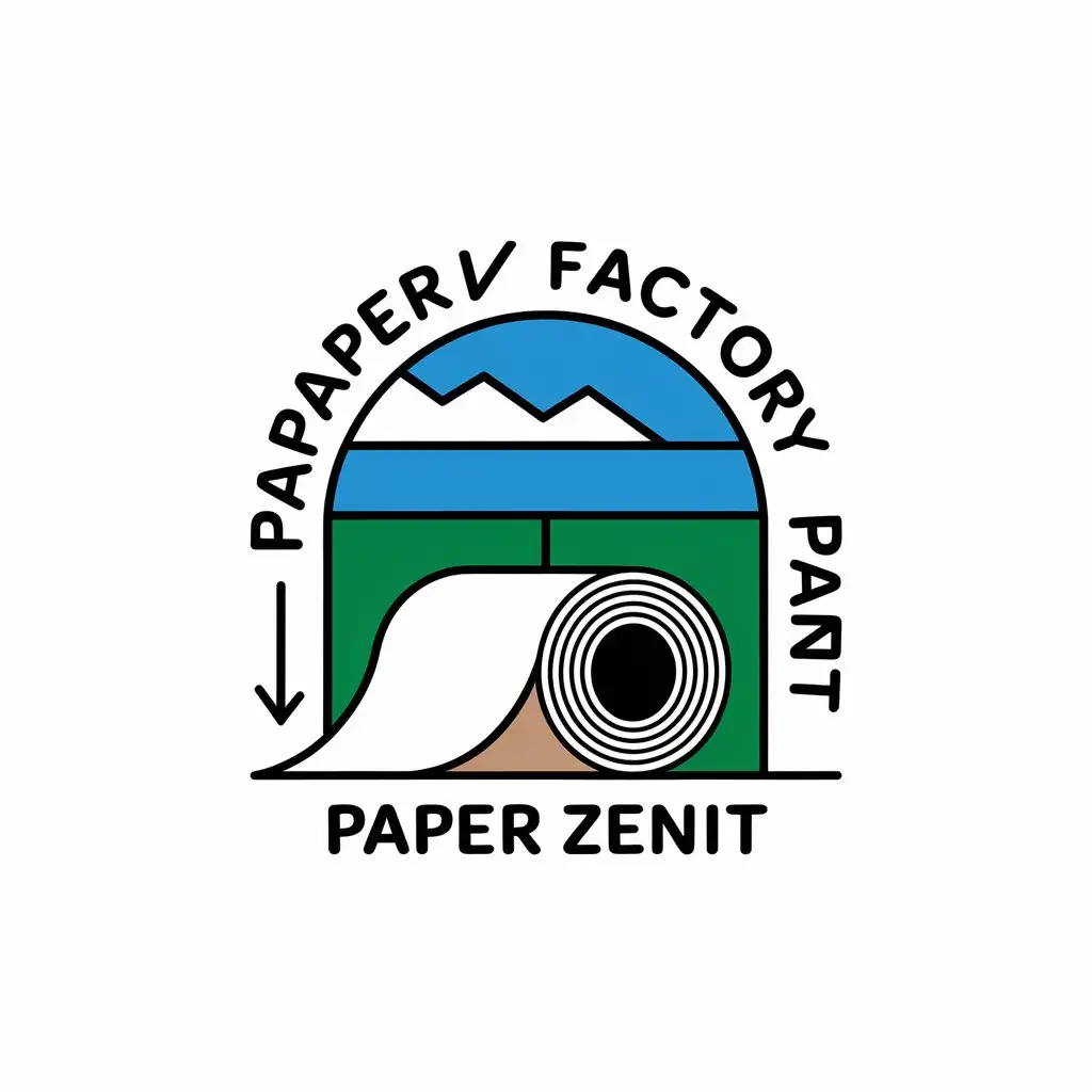 LOGO-Design-For-Paper-Factory-Paper-Zenit-Roll-of-Paper-on-Clear-Background