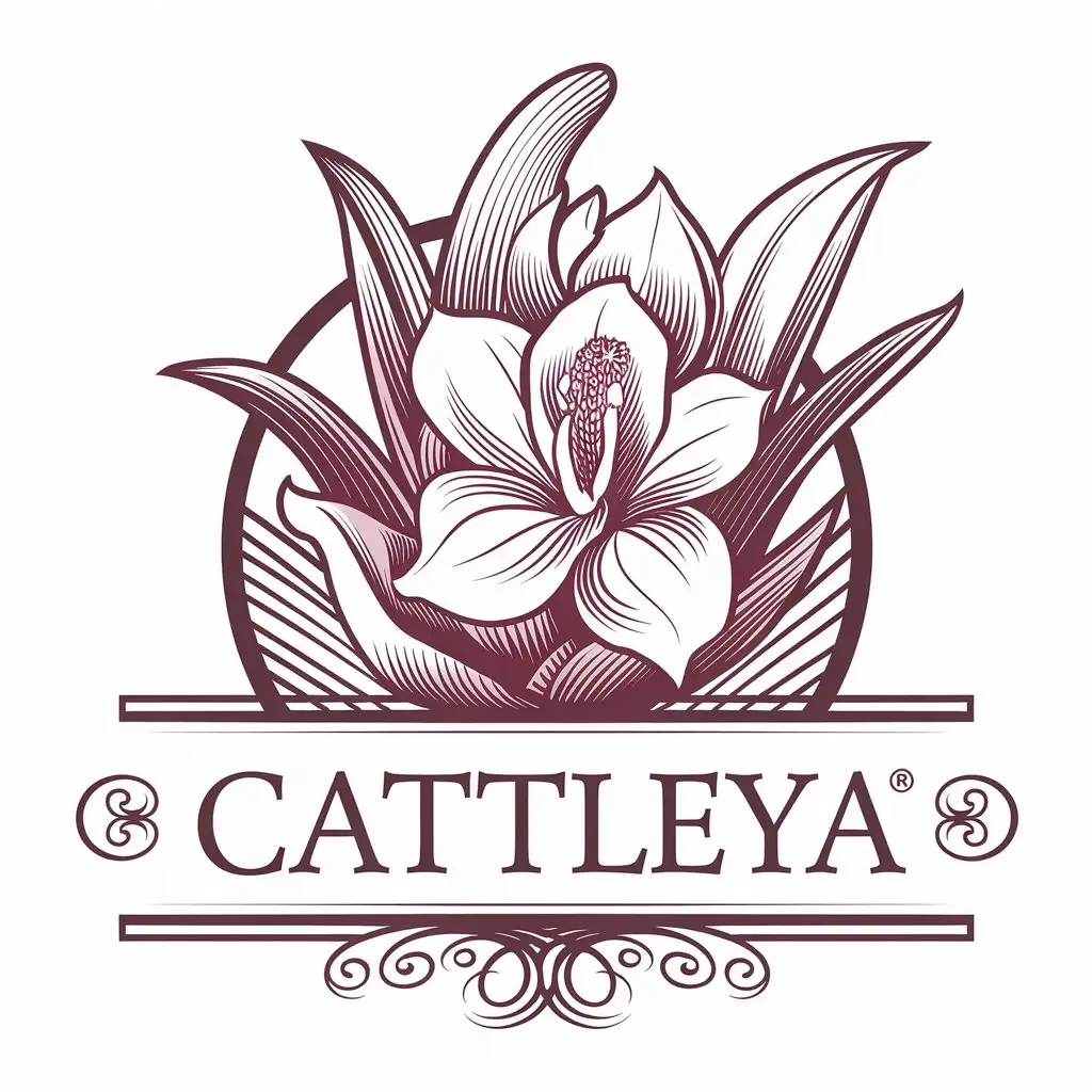 LOGO Design for Cattleya Elegant Flor Cattleya Vector Logo for Beauty Spa