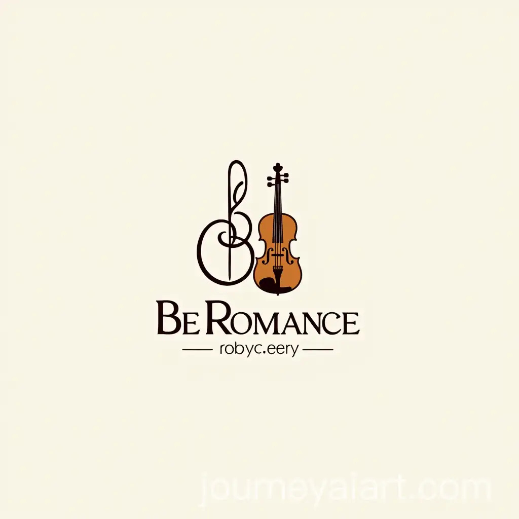 Elegant-Violin-Duo-BeRomance-Logo-Design