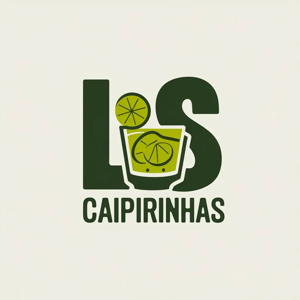 LOGO Design for LS Caipirinhas Vector Logo with Limon Drink Symbol for Events Industry