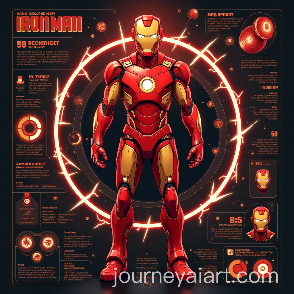 Infographic-of-Iron-Man-Mark-85-with-Regenerative-Abilities-and-Nano-Lightning-Refocuser