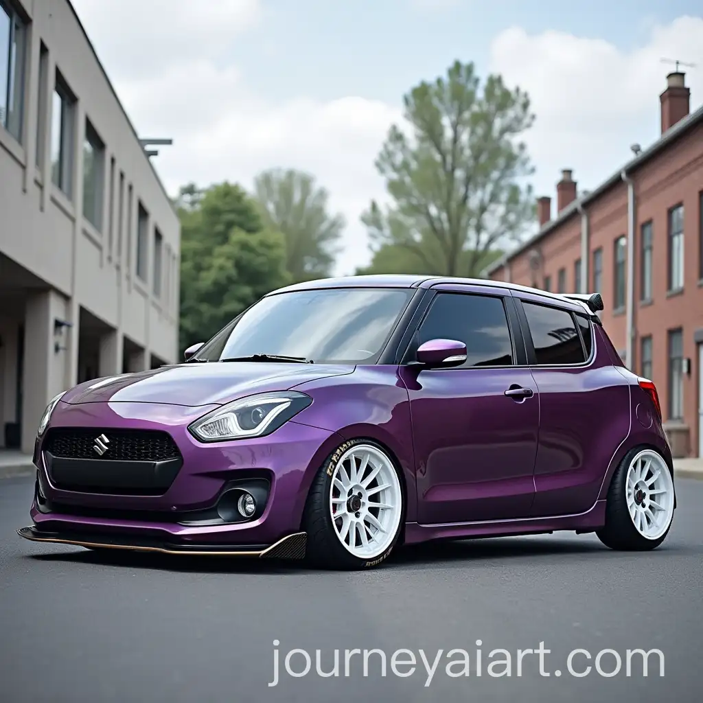2021-Lowered-Suzuki-Swift-Sport-with-OZ-Formula-White-Rims