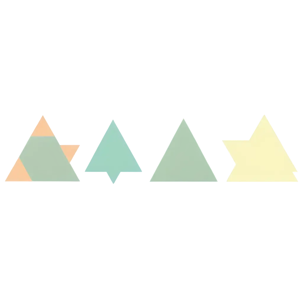 Simple-Geometric-PNG-Illustration-with-Stars-Rhombus-and-Triangles-in-Pastel-Colors-Childish-Style