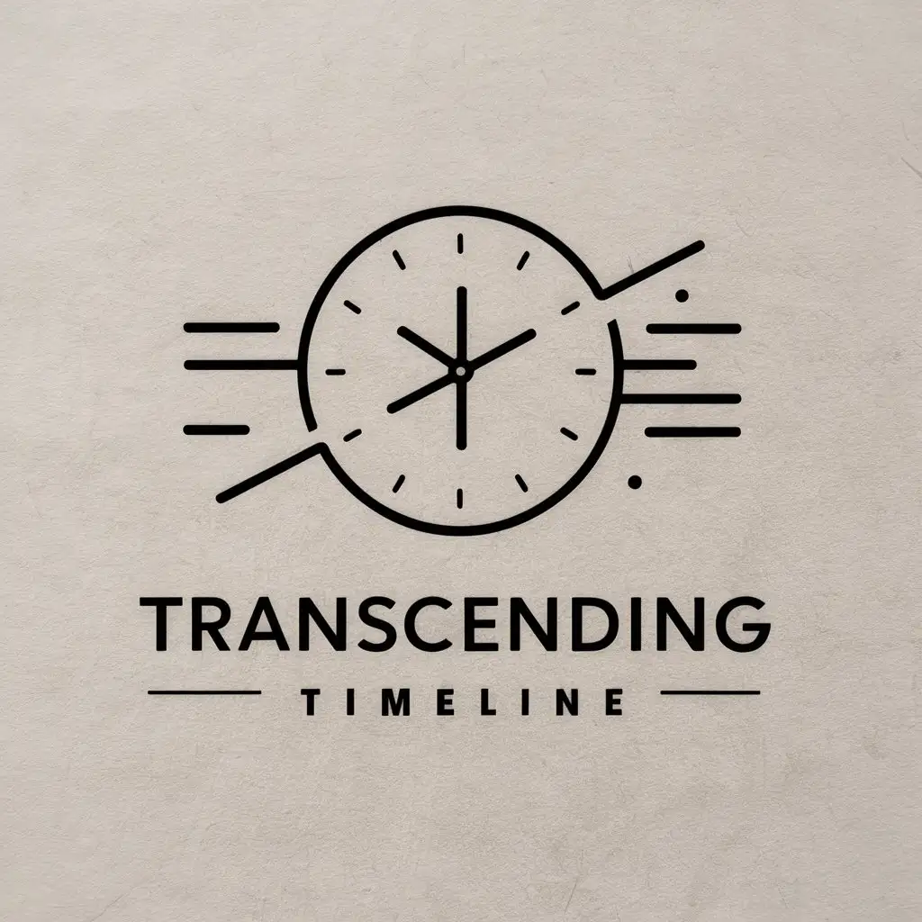 a vector logo design,with the text "Transcending timeline", main symbol:Time,Moderate,be used in Internet industry,clear background