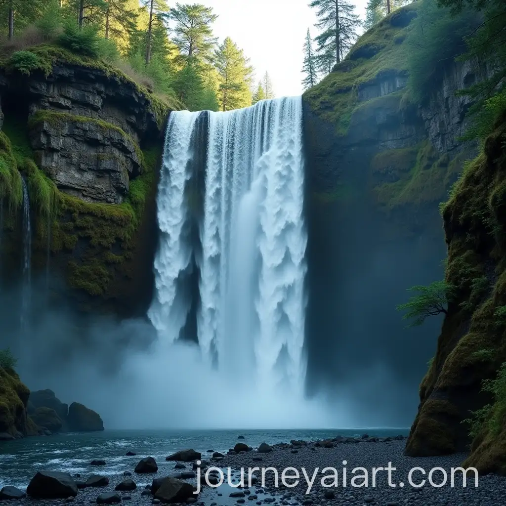 Majestic-Waterfall-Cascading-Down-a-Rocky-Cliff
