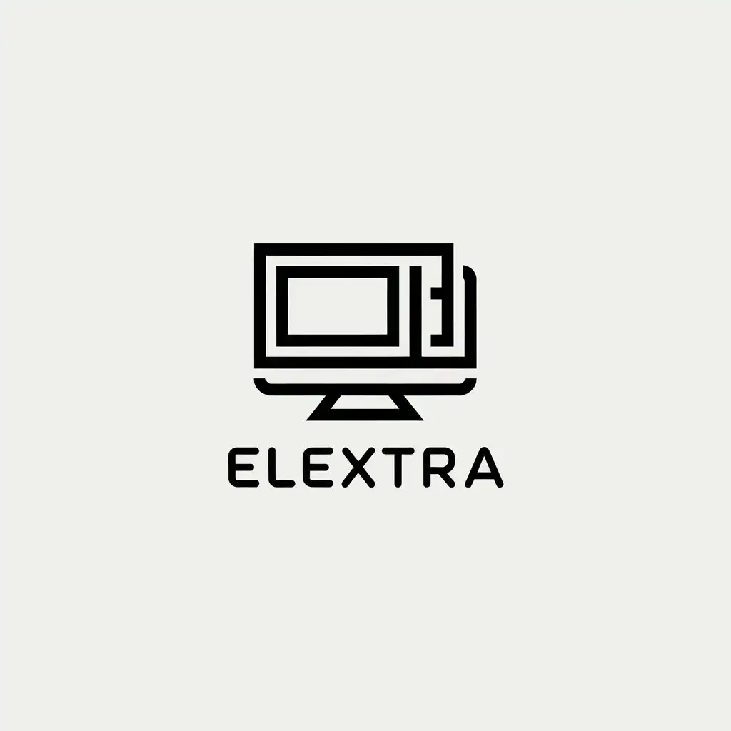 LOGO Design for Elextra Minimalistic Vector Logo Featuring Electronics and Computer Theme for Retail Industry