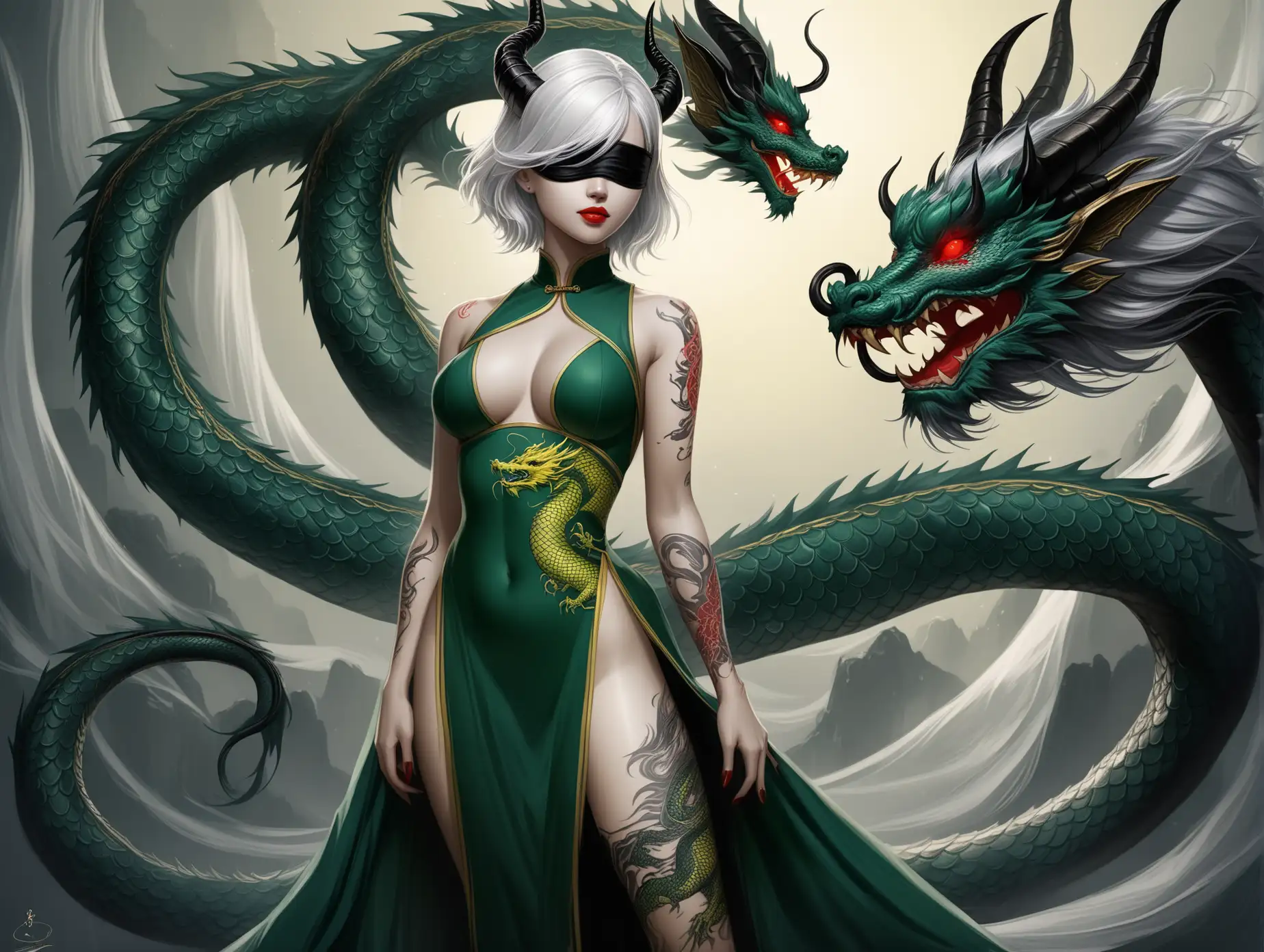 Fantasy-Chinese-DragonInspired-Woman-with-Horns-and-Bright-Yellow-Eyes