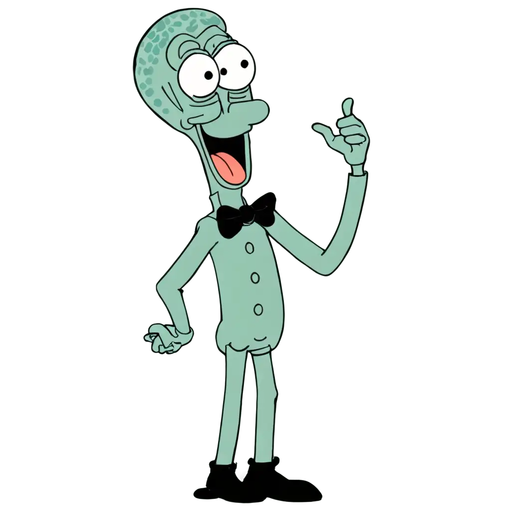 Squidward-Looks-Happy-PNG-Image-HighQuality-Format-for-Digital-Art-and-Creative-Projects