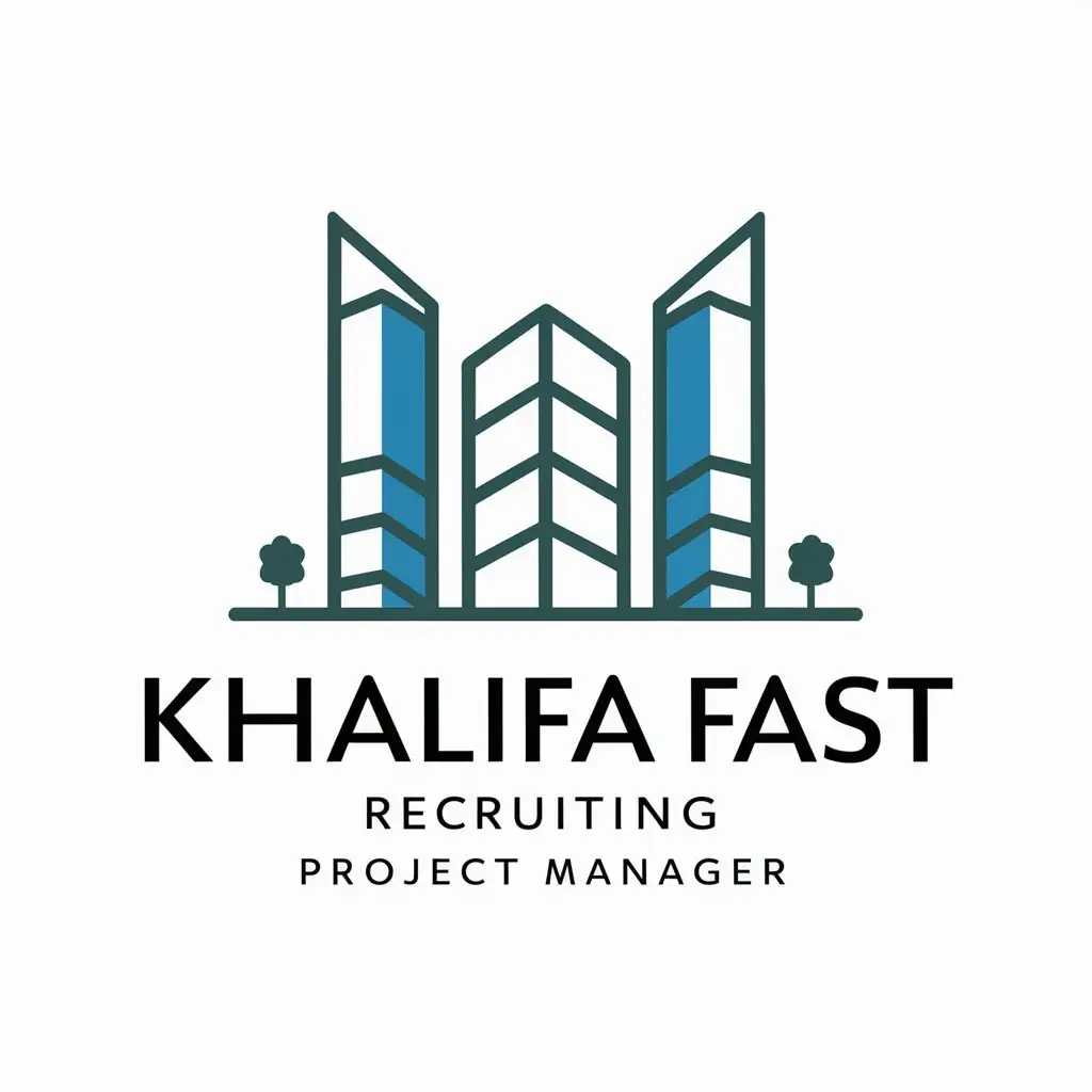 LOGO Design for Khalifa Fast Recruiting Project Manager with Clear Background