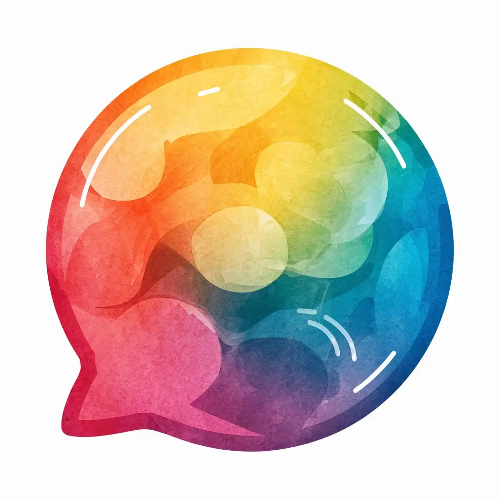 Colorful Watercolor Bubble Gradient Icon