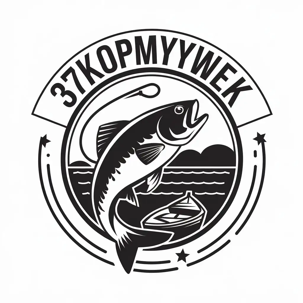 LOGO-Design-for-37kopmywek-Engaging-Vector-Art-with-Fish-Boat-and-Shore-Elements-for-the-Animals-Pets-Industry