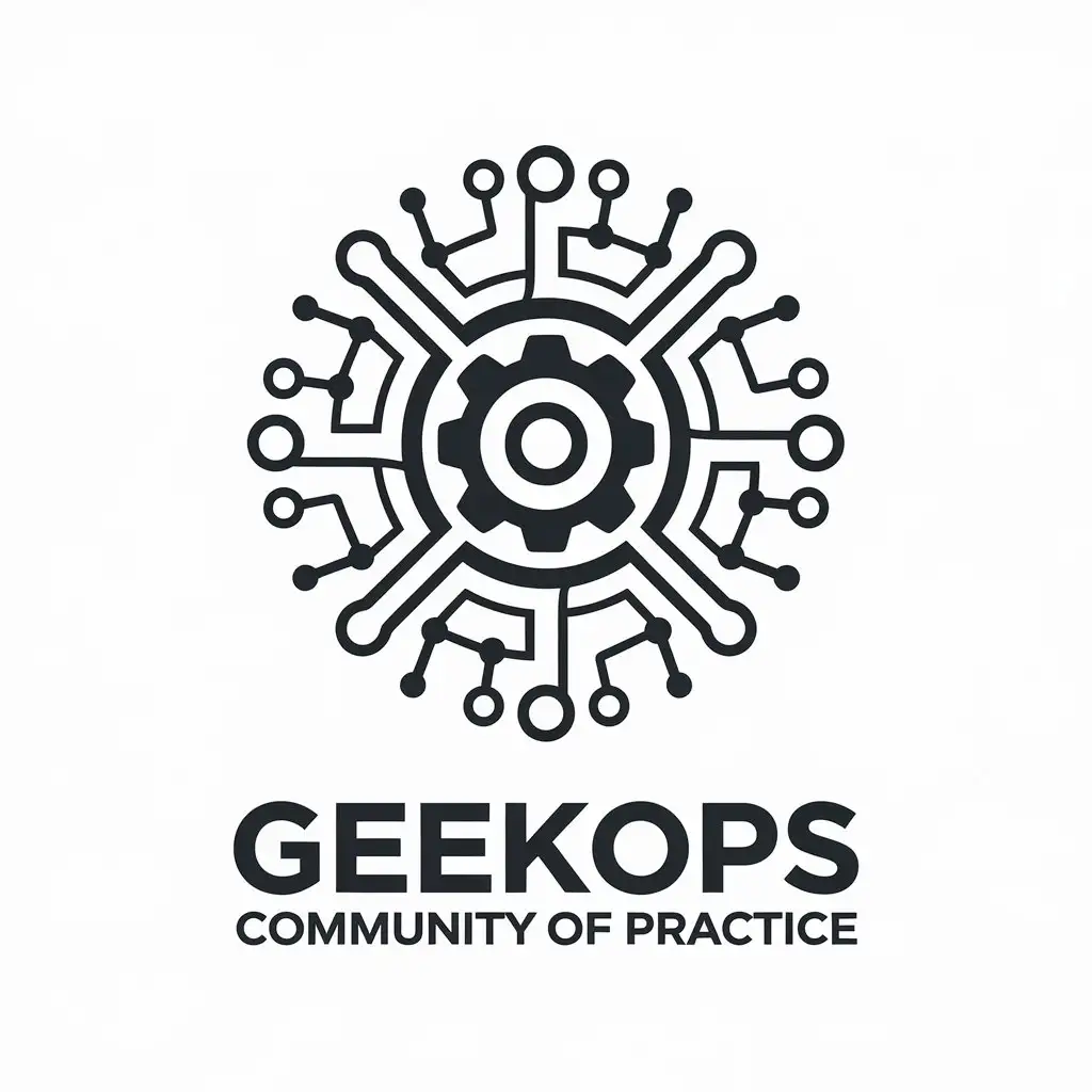 LOGO Design for GeekOps Community of Practice TechInspired Vector with Modern Complex Elements for Technology Industry