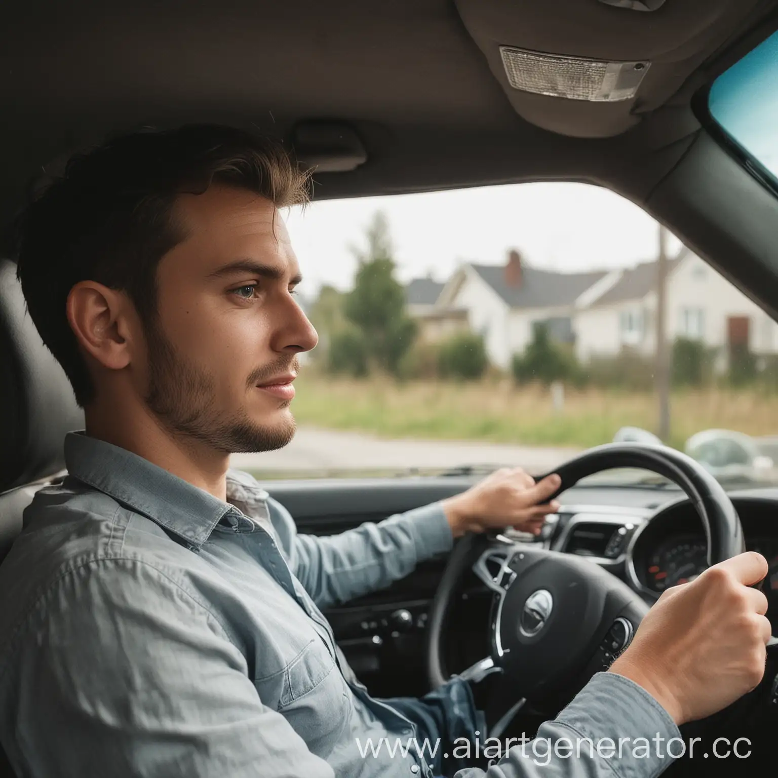 Man-Driving-a-Car-at-the-Wheel