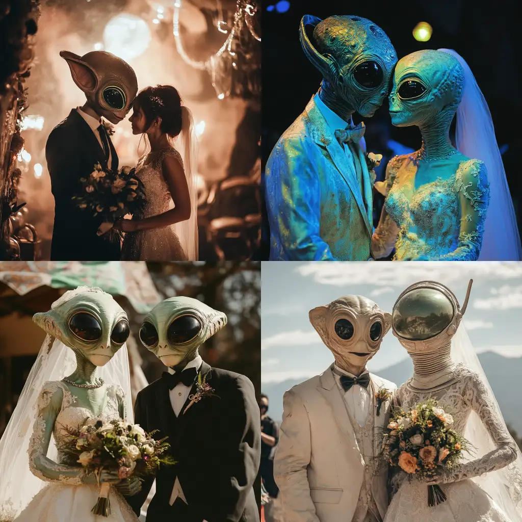Bride-and-Groom-at-an-Alien-Wedding-Ceremony