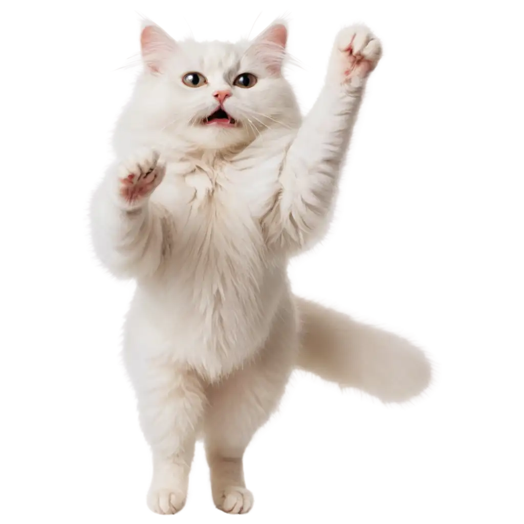 Adorable-White-Fluffy-Cat-Lying-on-Its-Back-HighQuality-PNG-for-Your-Creative-Needs