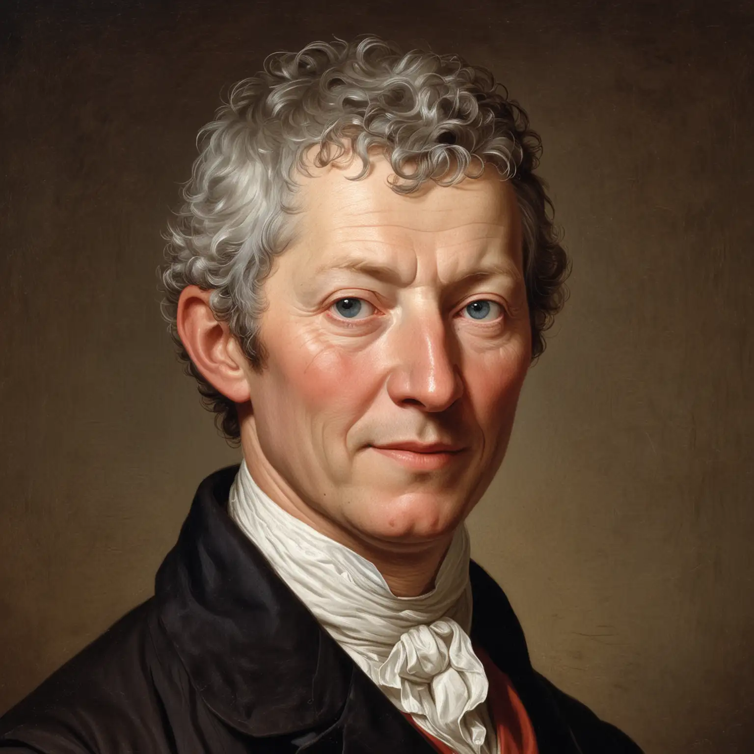 Portrait of Thomas Malthus Historical Economist with Serious Expression