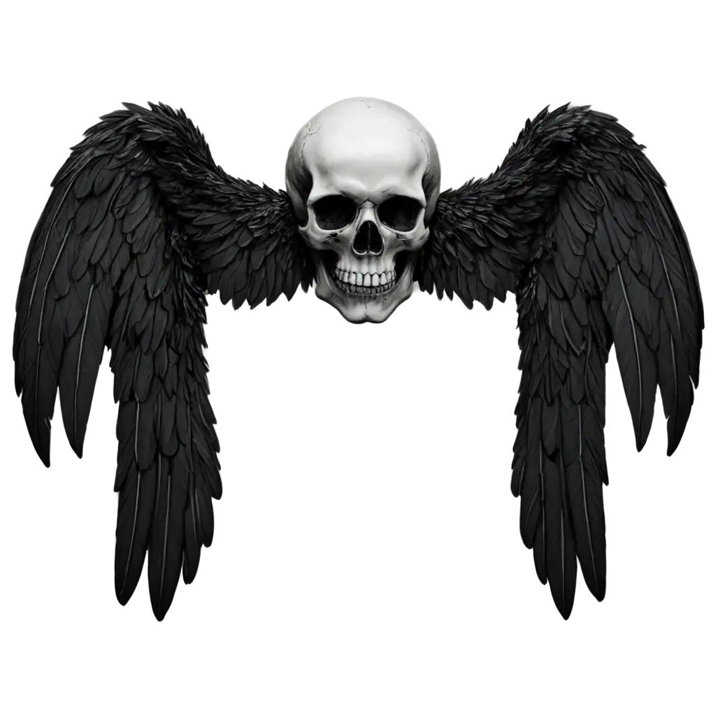 Black-Skull-with-Black-Wings-PNG-Image-HighQuality-Transparent-Art