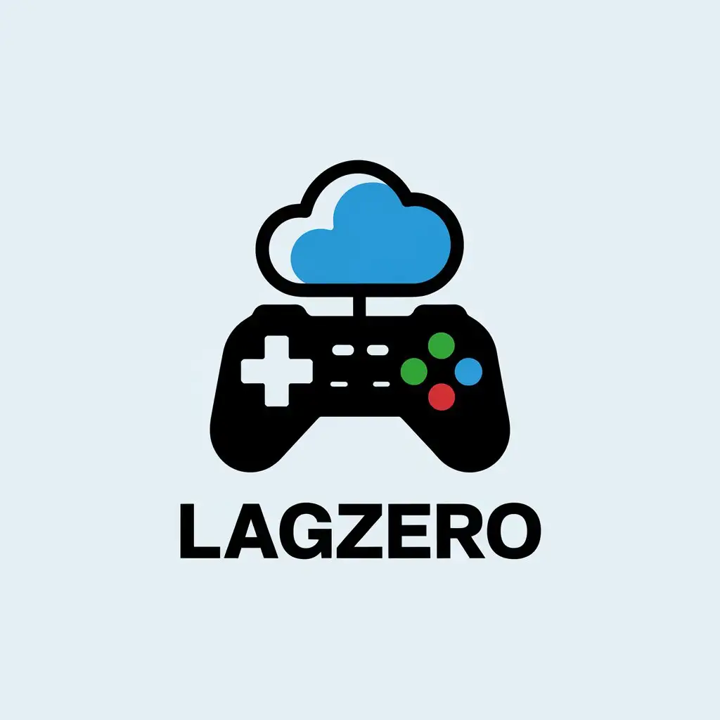 LOGO Design for LagZero Cloud Gaming Theme with Modern Minimalist Style and Clear Background