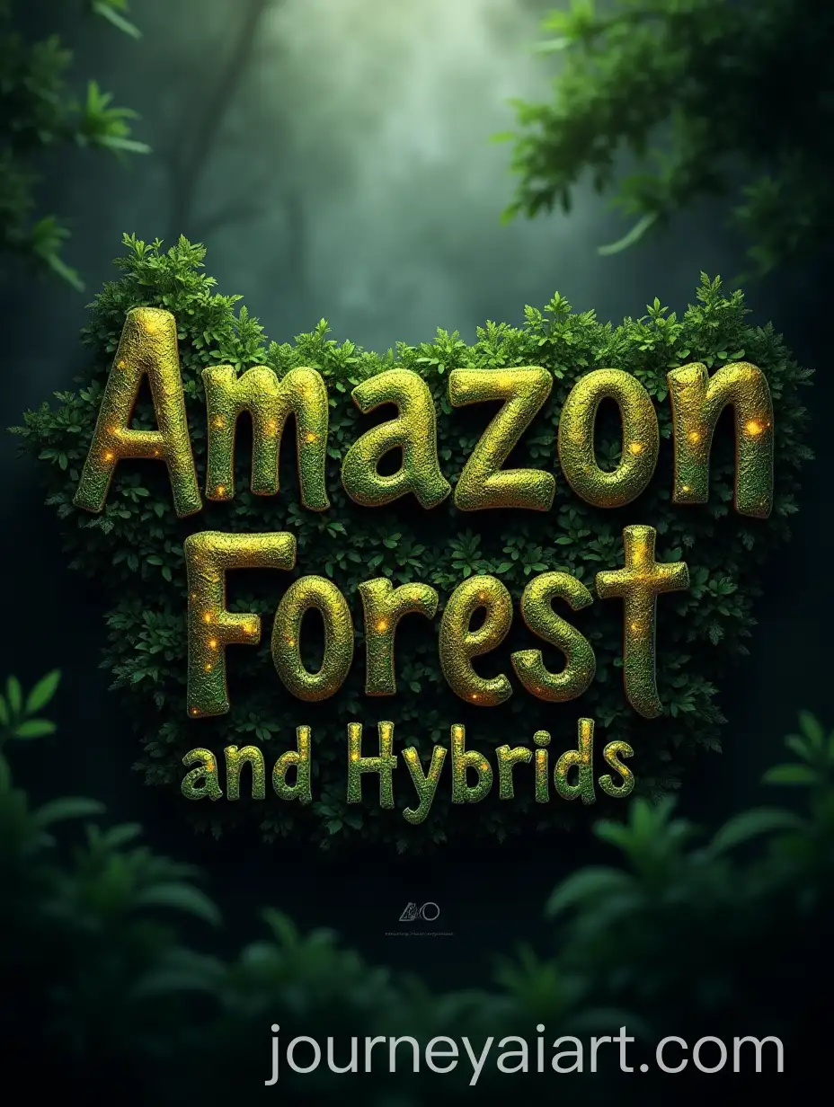 3D-Font-Design-for-Amazon-Forest-and-Hybrids-with-Organic-NatureInspired-Elements