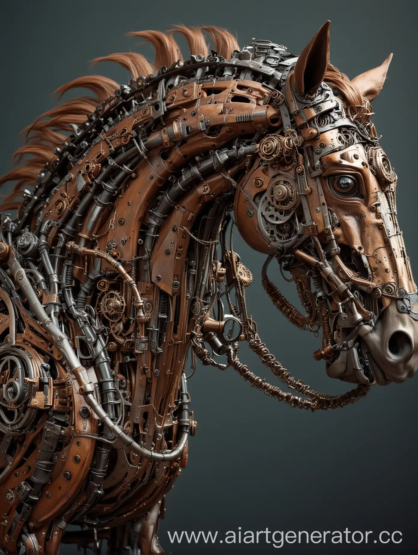 CloseUp-Steampunk-Mechanical-Horse