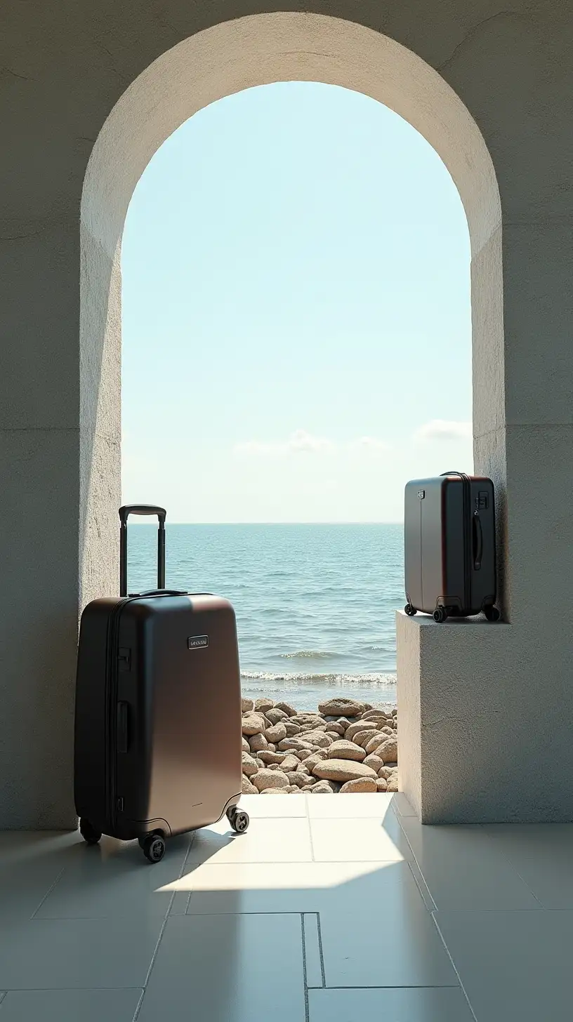 Surreal Commercial Photography of Bag Scene in Harbor Setting