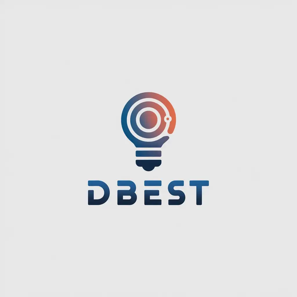 a vector logo design,with the text "DBEST", main symbol:My company is called 'DBEST'. I want a modern logo with blue and orange tones.,Minimalistic,be used in Technology industry,clear background