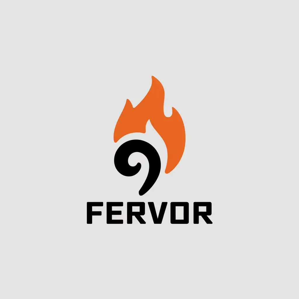 LOGO Design for Fervor Simple and Modern Vector Design with Clear Background