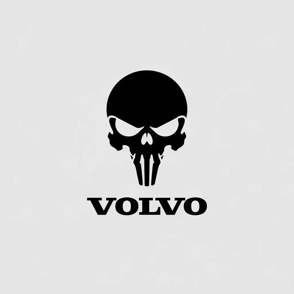 LOGO-Design-For-Volvo-Minimalistic-Skull-Symbol-on-Clear-Background