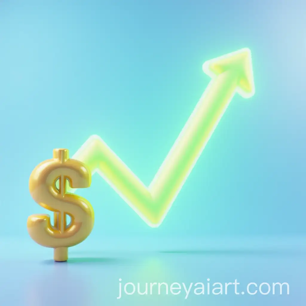 3D-Gold-Dollar-Sign-with-Neon-Green-Zigzag-Arrow-on-Light-Blue-Gradient-Background
