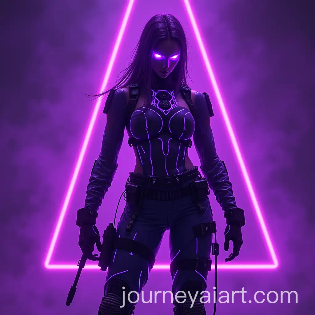 Futuristic-Cyberpunk-Figure-Surrounded-by-Intense-Purple-Neon-Energy