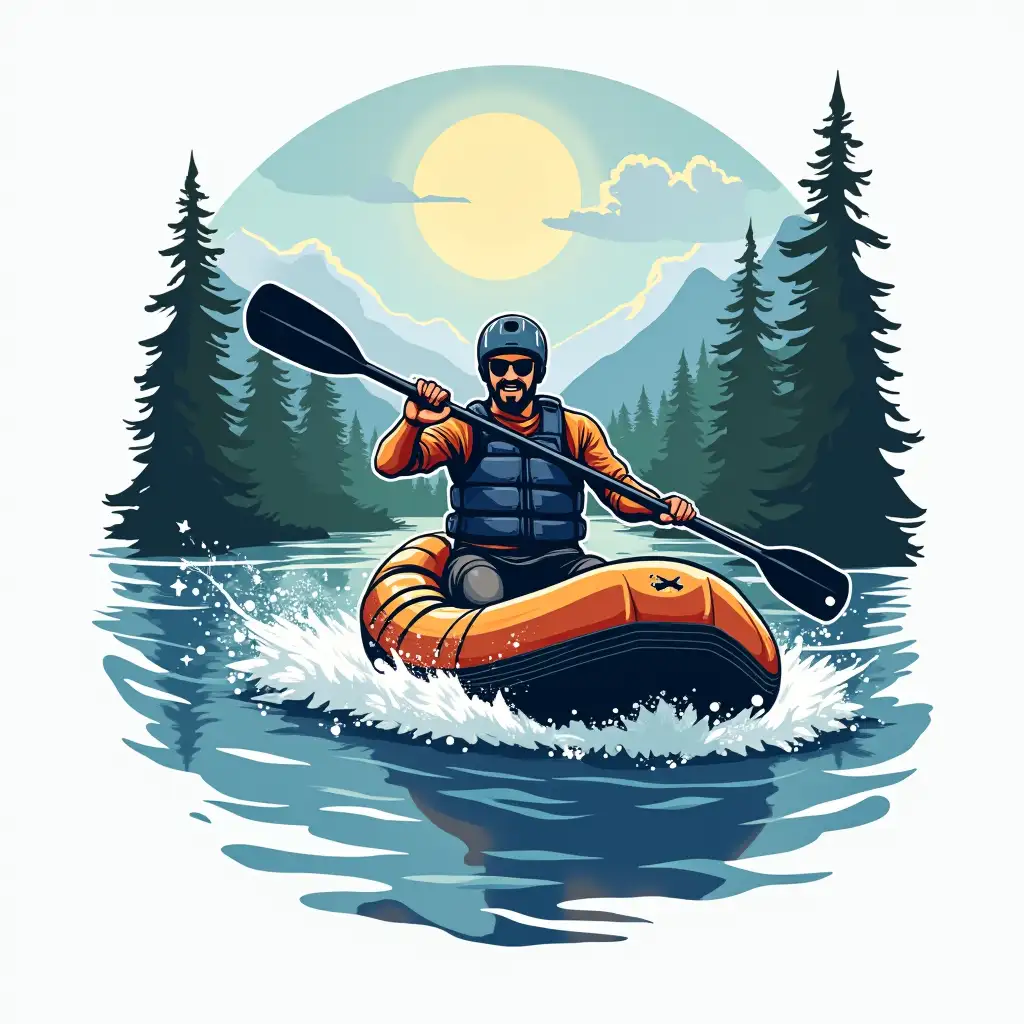 create a logo for rafting sport in river called: Bistrica