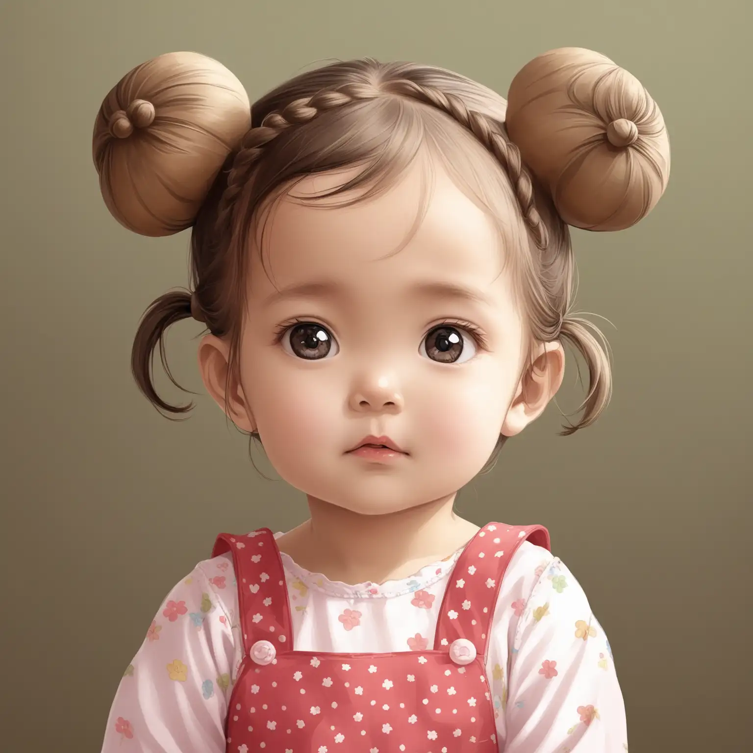 Young-Girl-with-Twin-Buns-Hairstyle