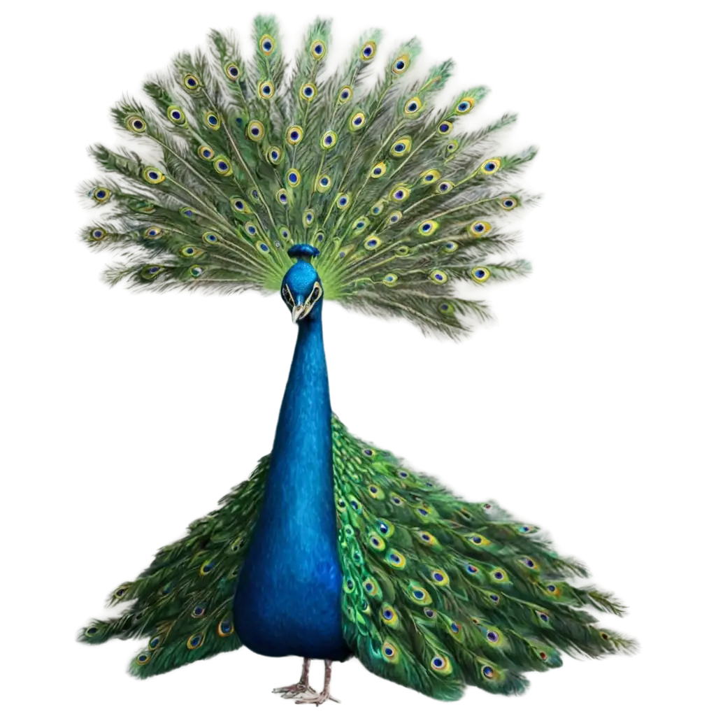 peacock with feathers