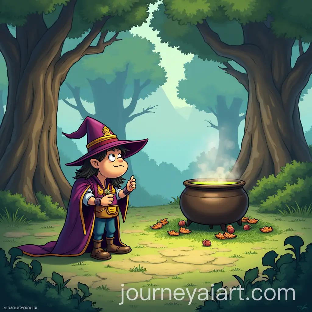Panoramix-and-Astrix-in-Sacred-Glade-with-Mysterious-Potion