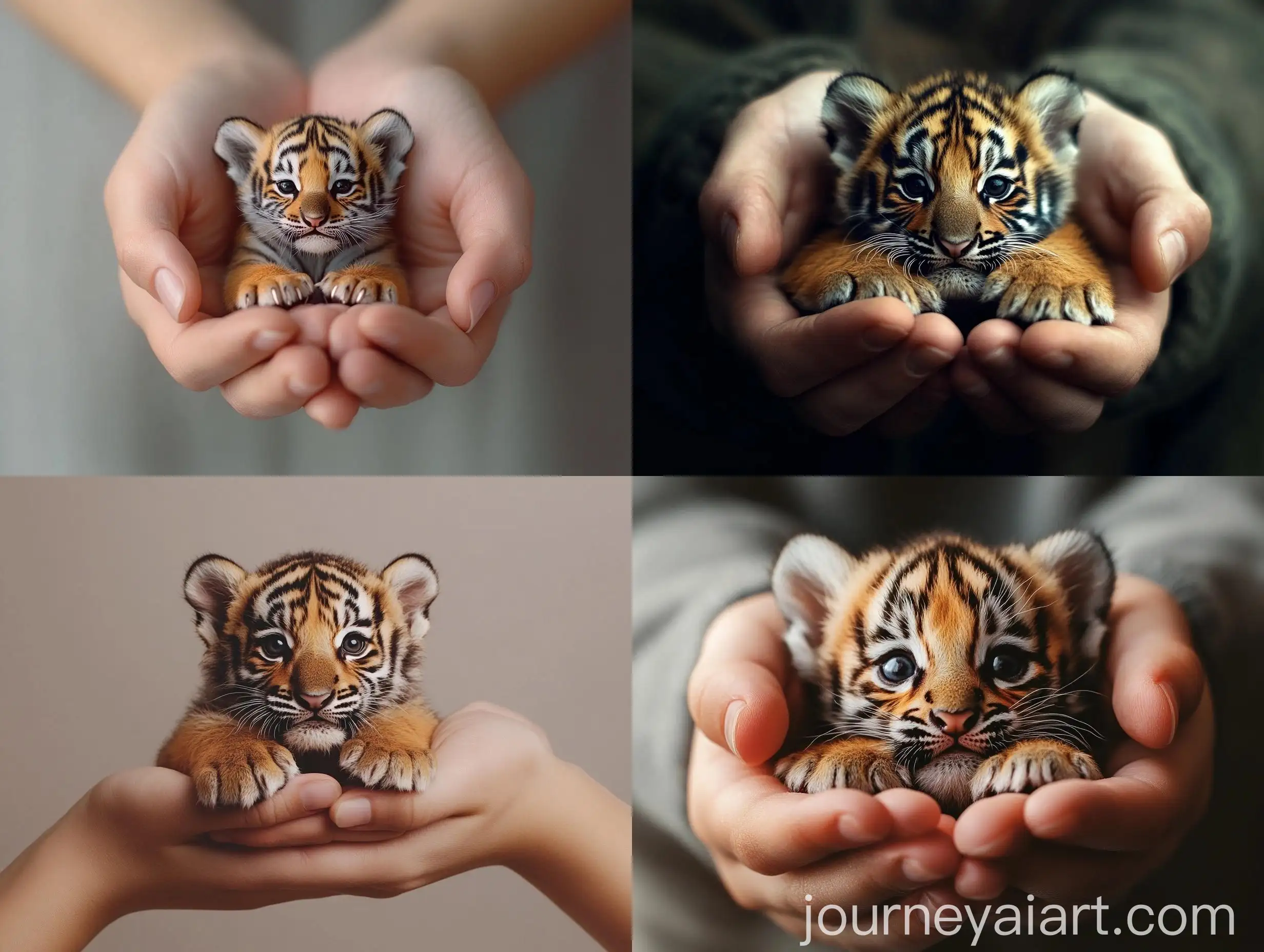 Hands-Holding-Tiny-Tiger-in-Surrealistic-Style
