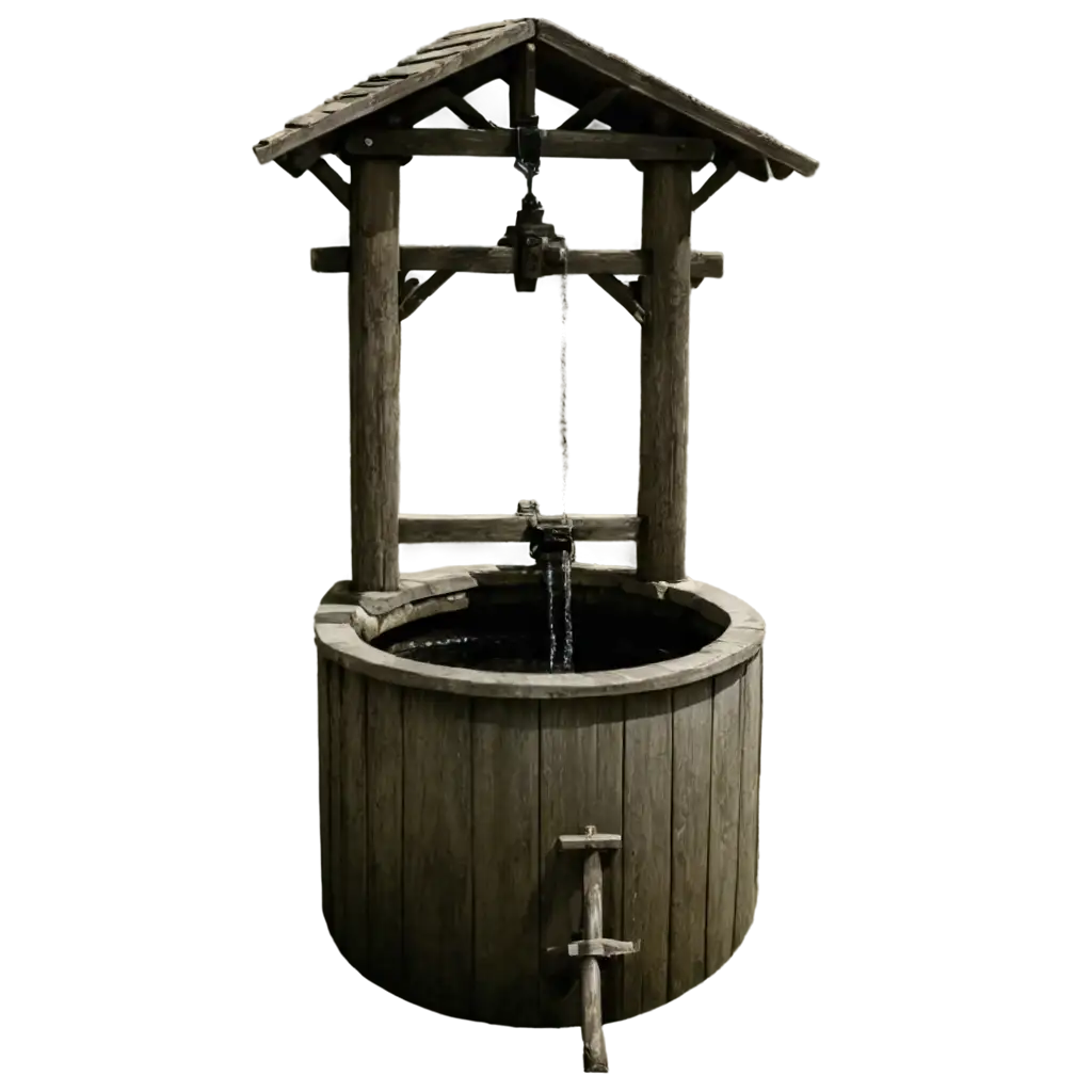 Medieval-Well-with-Water-PNG-Image-HighQuality-Transparent-Artwork-for-Creative-Projects