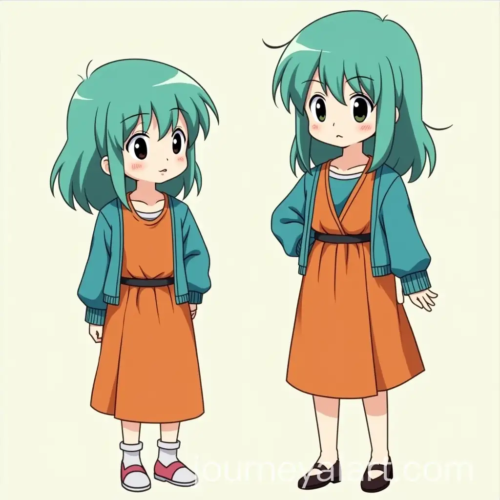14YearOld-Daughter-of-Son-Goku-and-Bulma-Brief-with-Turquoise-Hair-and-Orange-Outfit