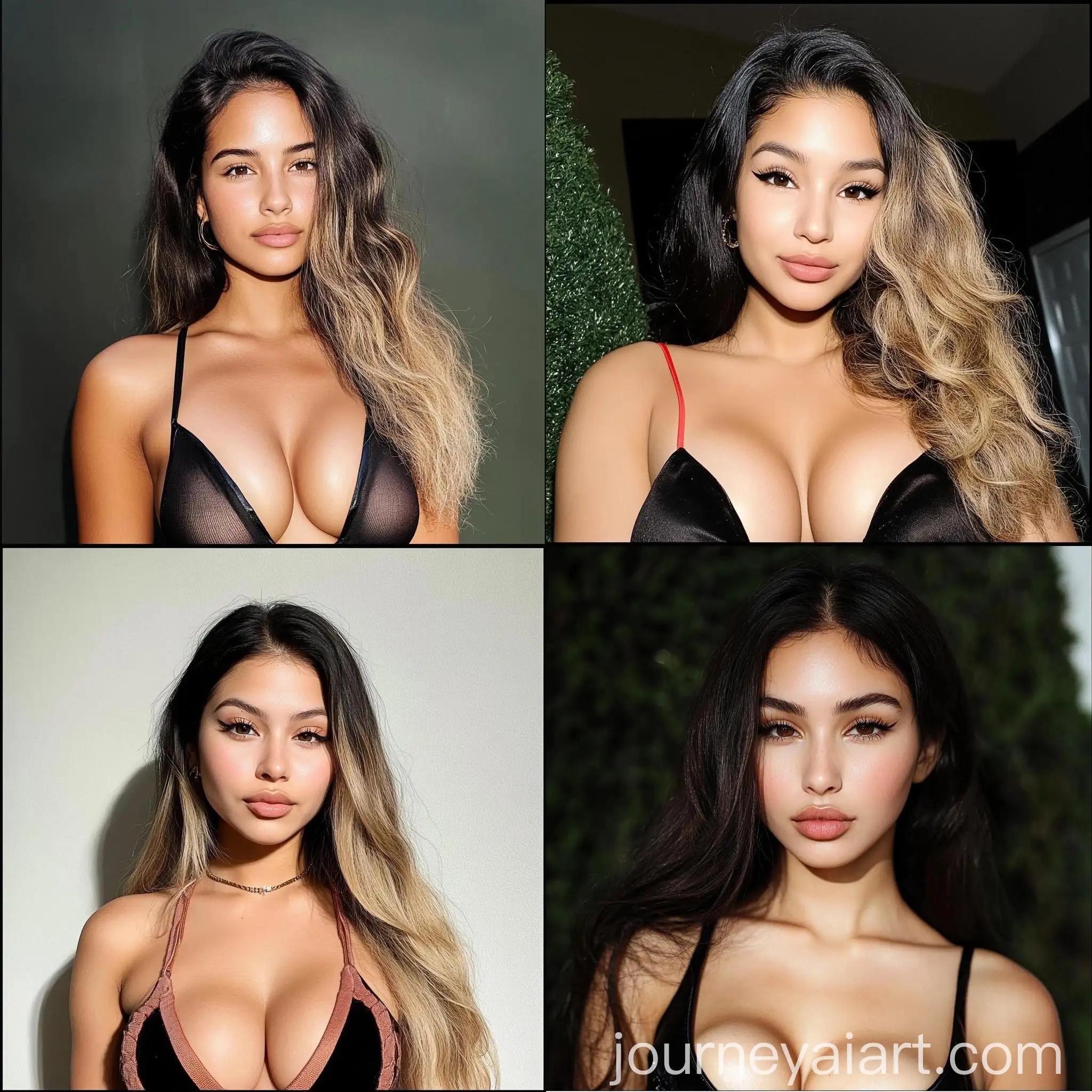 Latina-Woman-Portrait-with-Flowers-in-Hair