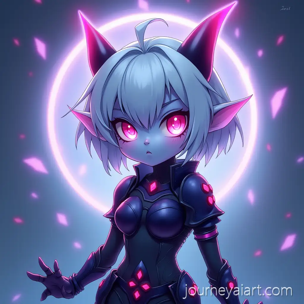 CuteBriar-demon-with-glowing-eyes-Female-Demon-in-Dark-Fantasy-Armor-with-SciFi-Magical-Rings