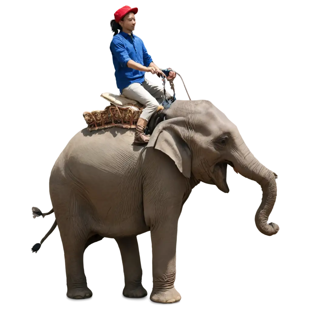 Stunning-PNG-Image-of-a-Rider-Riding-an-Elephant-Captivating-Visuals-for-Your-Projects