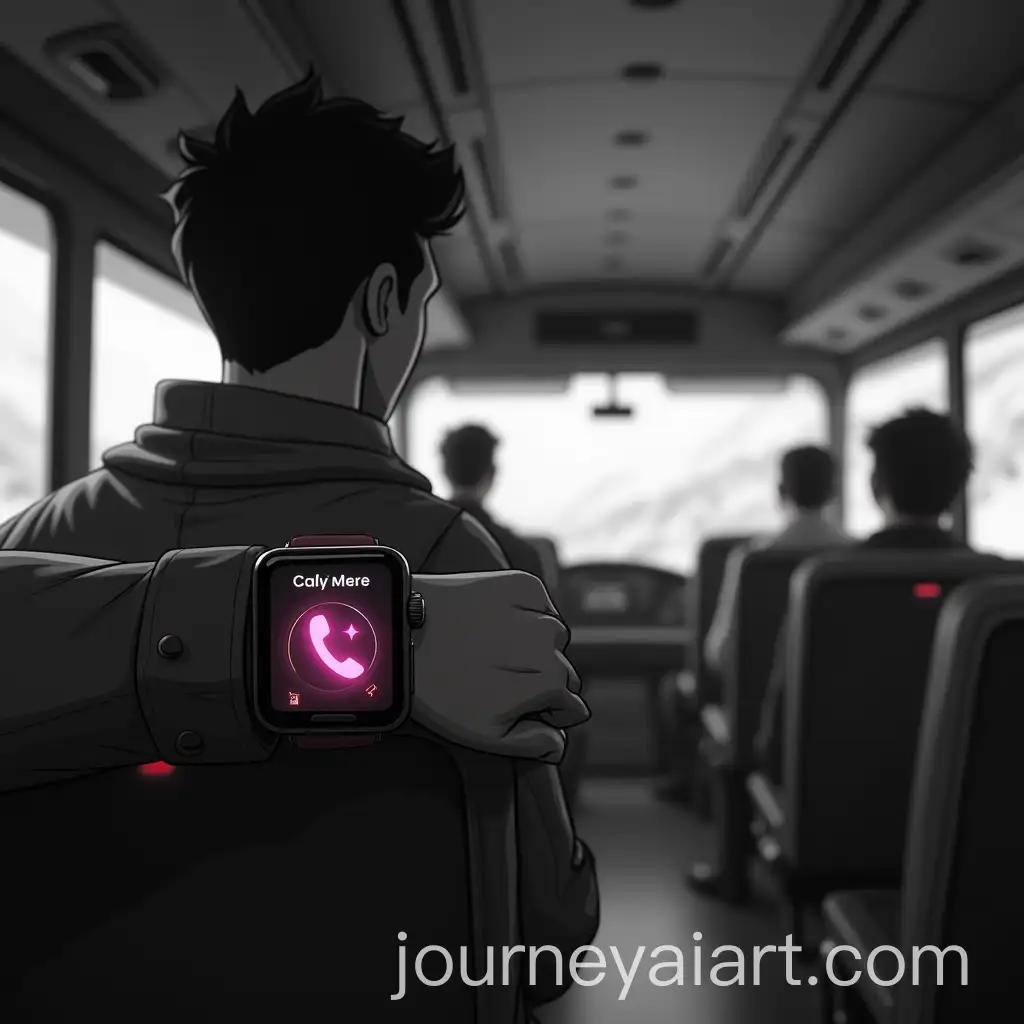 Male-Passenger-in-Bus-with-Dramatic-BlackandWhite-Scene-and-Neon-Punk-Accents